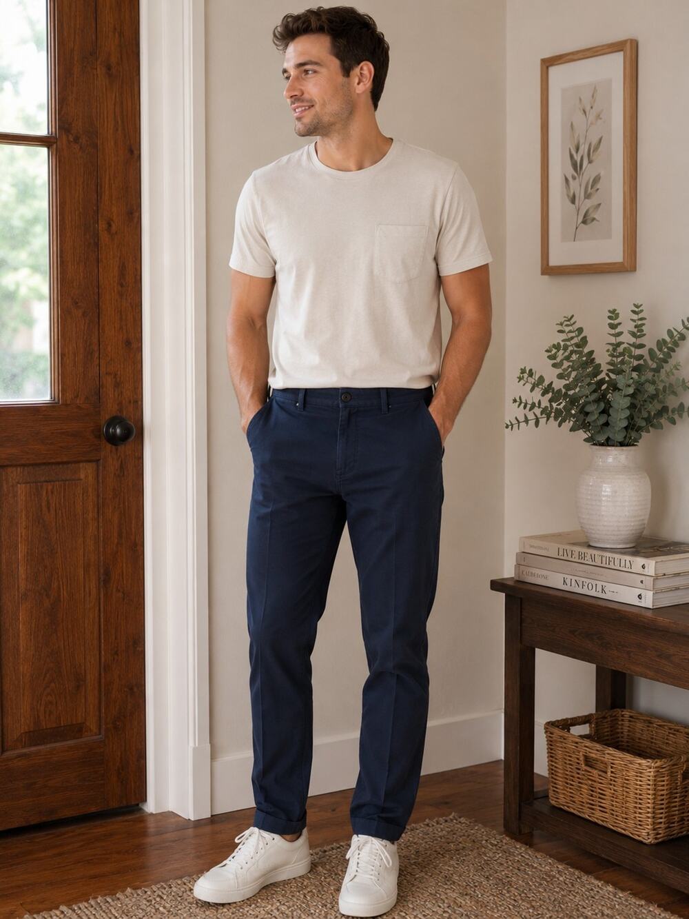 Polo Golf Ralph Lauren Navy Chino Pants Men’s 40x30 Calf Over